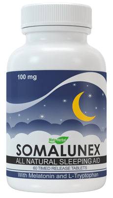 1 bottle of SomaLunex 100mg: Extra Strength Sleeping Pills Timed Release Tablets