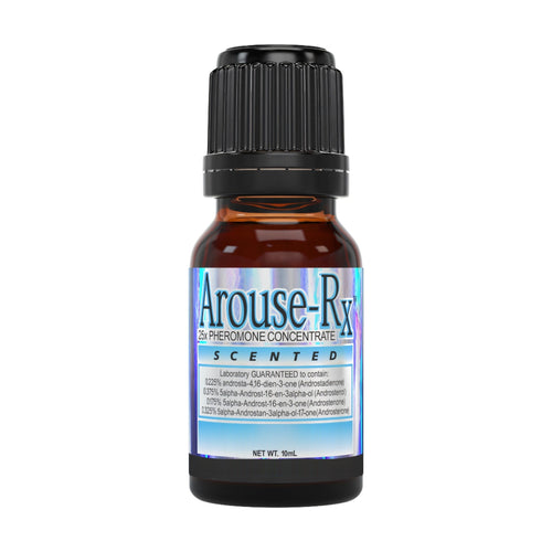 Arouse-Rx pheromone cologne for men, cedar and citrus, 10 mL dropper bottle