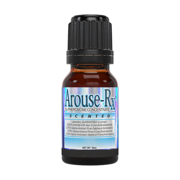 Arouse-Rx pheromone cologne for men, cedar and citrus, 10 mL dropper bottle