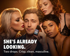 Man holding a bottle of Arouse-Rx pheromone cologne for men, cedar and citrus