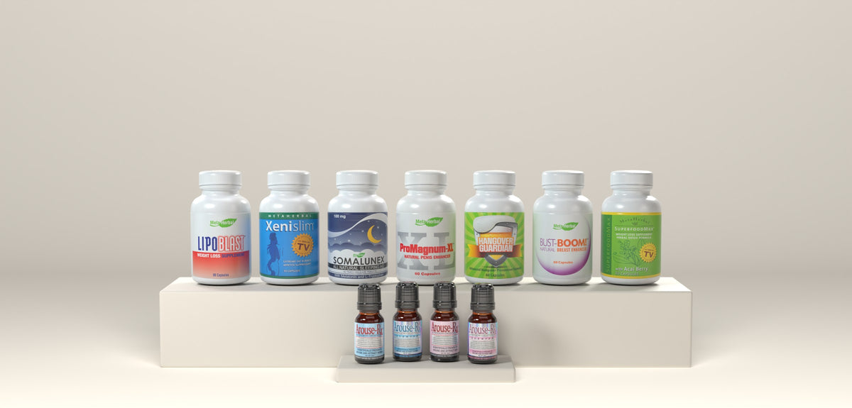 MetaHerbal and Arouse-Rx product lineup