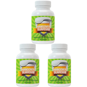 3 Bottles of Hang Over Guardian Advanced Hangover Cure