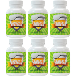 6 Bottles of Hang Over Guardian Advanced Hangover Cure