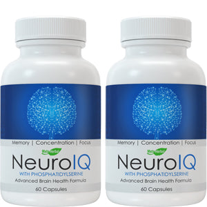 2 bottles of NeuroIQ Nootropic Brain Supplement Pills