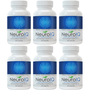 6 bottles of NeuroIQ Nootropic Brain Supplement Pills