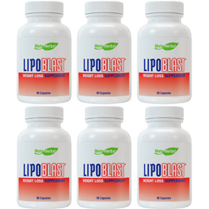 6 bottles of LipoBlast Brazilian Best Weight Loss Pill