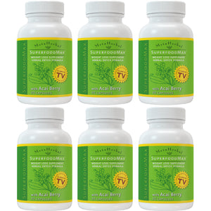 6 bottles of Superfood Max with 14 Diet Foods: Superfood Supplement w/Acai Berry
